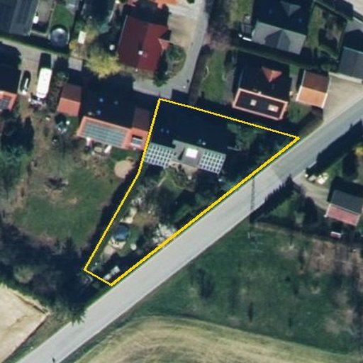 Luftbild Prinzbachweg 1c, 01665 Klipphausen — Flurstück 83/28 mit Grundstücksgrenze