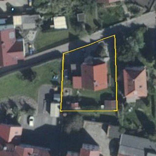 Luftbild Leiseberg 14, 01683 Nossen — Flurstück 231/2 mit Grundstücksgrenze