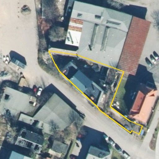 Luftbild Clara-Zetkin-Straße 10, 01796 Pirna — Flurstück 1041/2 mit Grundstücksgrenze