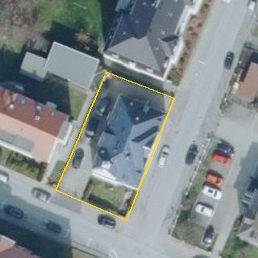 Luftbild An der Wiedemuth 6, 02708 Löbau — Flurstück 289 mit Grundstücksgrenze