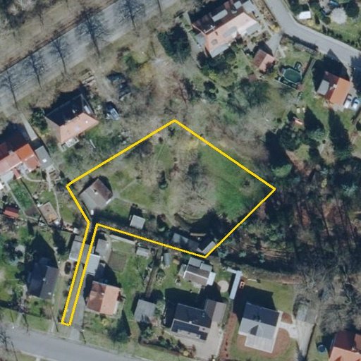 Luftbild Johann-Sebastian-Bach-Straße 1a, 02827 Görlitz, Flurstück 637 mit Grundstücksgrenze