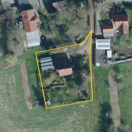 Luftbild Kirchsteg 67, 02828 Görlitz, Flurstück 88/2 mit Grundstücksgrenze