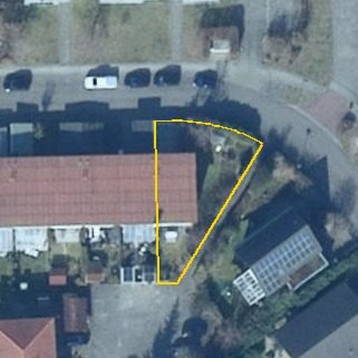 Luftbild Gildemeisterring 49, 04289 Leipzig — Flurstück 163/128 mit Grundstücksgrenze