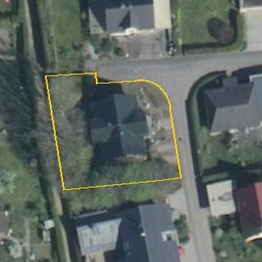 Luftbild Am Klostergut 8, 04720 Döbeln — Flurstück 620/4 mit Grundstücksgrenze