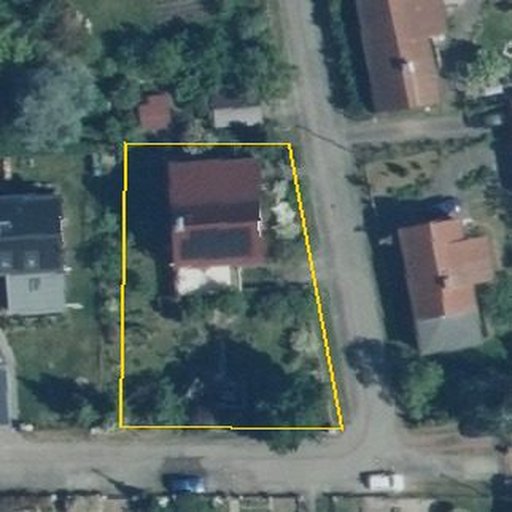 Luftbild Bruckdorfer Straße 8, 06184 Zwintschöna — Flurstück 152161007000660020__ mit Grundstücksgrenze