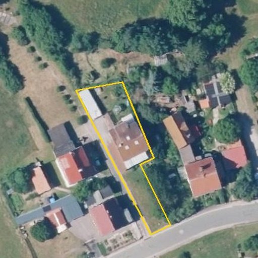 Luftbild Ortsstraße 42a, 07426 Bechstedt — Flurstück 164104002000290014__ mit Grundstücksgrenze