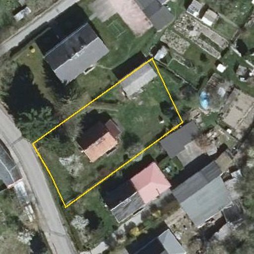 Luftbild Wenigenauma 40, 07955 Auma-Weidatal — Flurstück 165645001000800004__ mit Grundstücksgrenze
