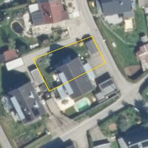 Luftbild Darwinstraße 4a, 09117 Chemnitz — Flurstück 38/11 mit Grundstücksgrenze
