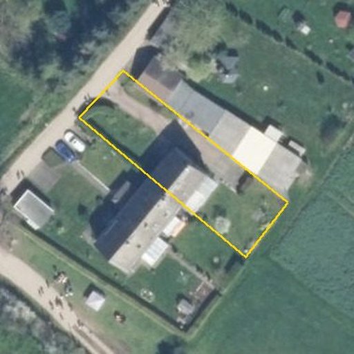 Luftbild Am Kirchberg 8B, 09244 Lichtenau, Flurstück 1005/9 mit Grundstücksgrenze