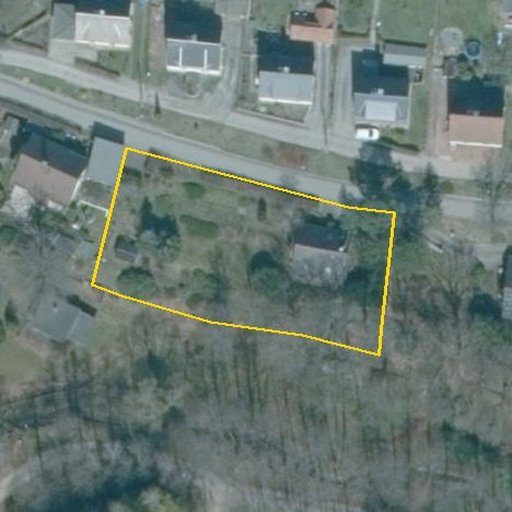 Luftbild Waldstraße 9, 09366 Niederdorf, Flurstück 796/6 mit Grundstücksgrenze