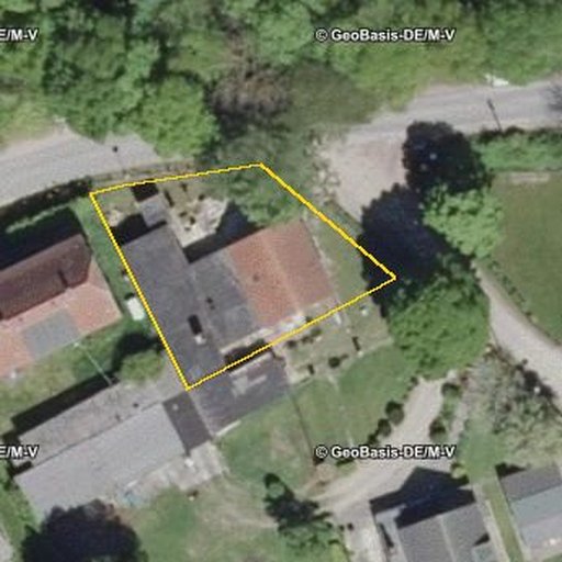 Luftbild Güstelitz 3, 18581 Putbus — Flurstück 13307100100047______ mit Grundstücksgrenze