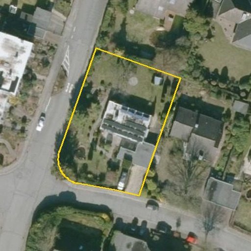 Luftbild Margeritenweg 29, 21360 Vögelsen — Flurstück 031484003000370021__ mit Grundstücksgrenze