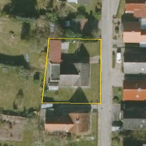 Luftbild Am Kamp 9, 21481 Lauenburg/Elbe — Flurstück 017162007000540029__ mit Grundstücksgrenze