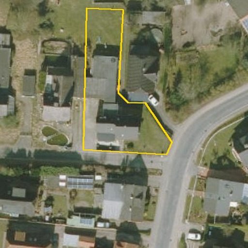 Luftbild Kamp 18, 22941 Hammoor — Flurstück 015040006000360016__ mit Grundstücksgrenze