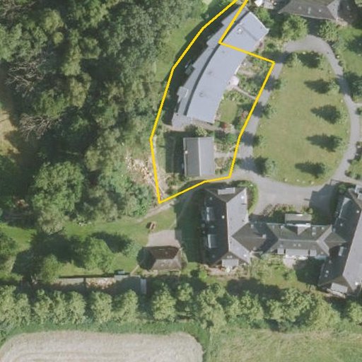 Luftbild Morier Straße 41g, 23556 Lübeck — Flurstück 01351300000788______ mit Grundstücksgrenze