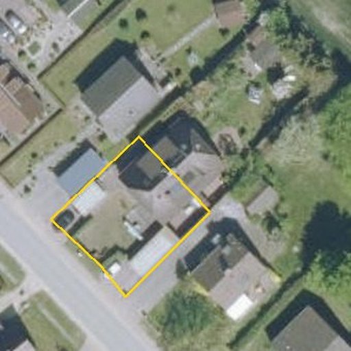 Luftbild Hauptstraße 13,13a, 23847 Steinhorst — Flurstück 017260009000030023__ mit Grundstücksgrenze