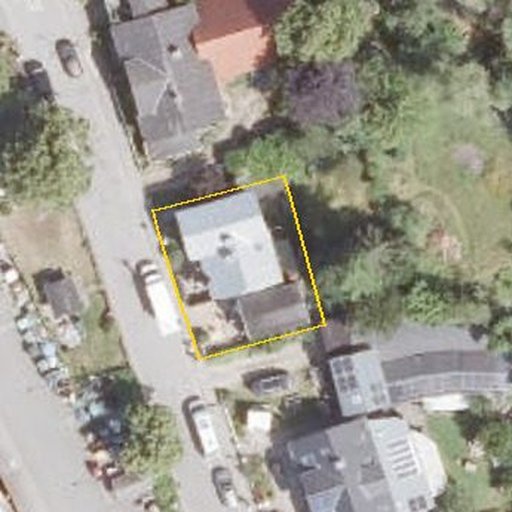 Luftbild Strandweg 11, 24226 Heikendorf, Flurstück 150/67 mit Grundstücksgrenze