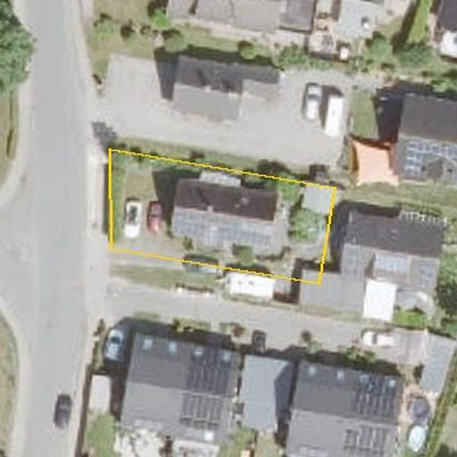 Luftbild Scharnhagener Straße 10, 24229 Dänischenhagen, Flurstück 186 mit Grundstücksgrenze