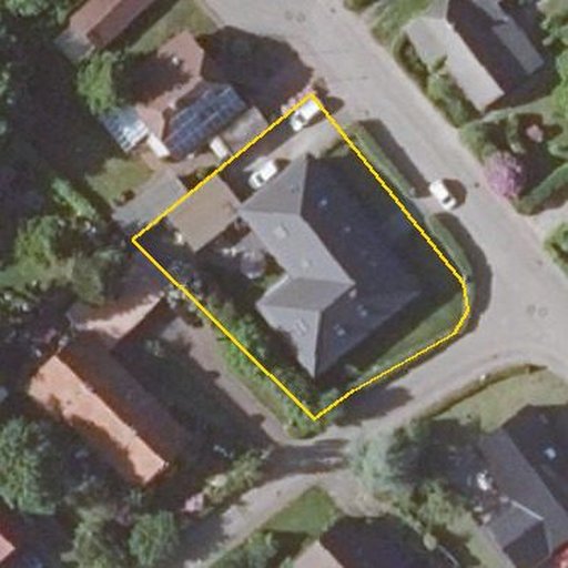 Luftbild Alter Fischerspfad 5, 26506 Norden — Flurstück 030105004000020041__ mit Grundstücksgrenze
