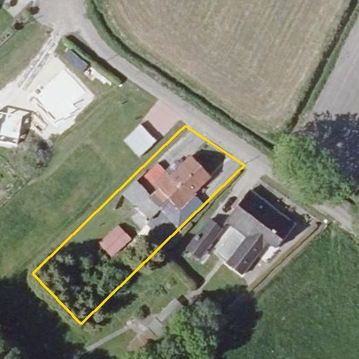 Luftbild Kanngießer Straße 26, 26629 Großefehn — Flurstück 030783011000120010__ mit Grundstücksgrenze