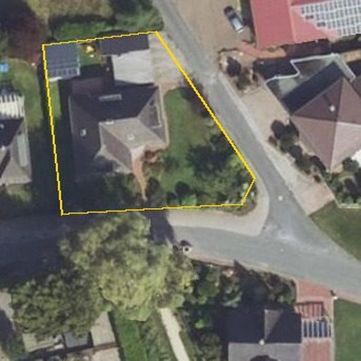 Luftbild Luchtenburg 34, 27239 Twistringen — Flurstück 031941009001020012__ mit Grundstücksgrenze