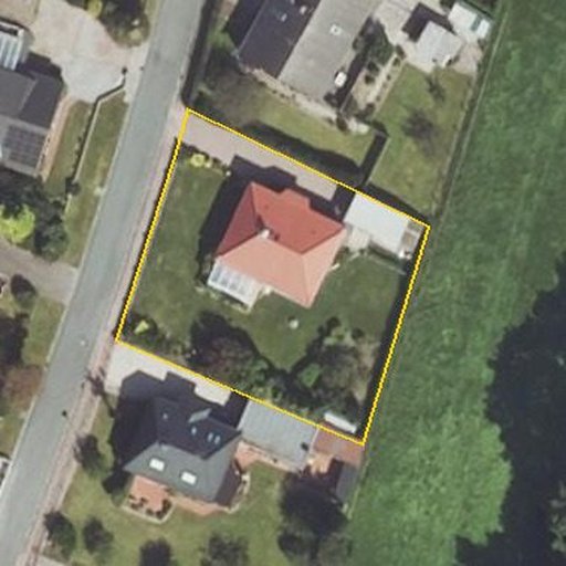 Luftbild Im Dorfe 12, 27246 Borstel — Flurstück 03351901300022______ mit Grundstücksgrenze