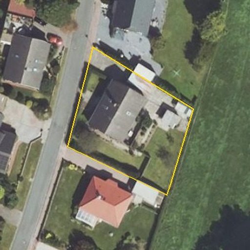 Luftbild Im Dorfe 14, 27246 Borstel — Flurstück 03351901300023______ mit Grundstücksgrenze