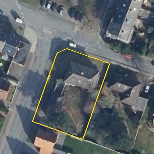 Luftbild Kantorenweg 2a, 27476 Cuxhaven — Flurstück 03040100600365______ mit Grundstücksgrenze