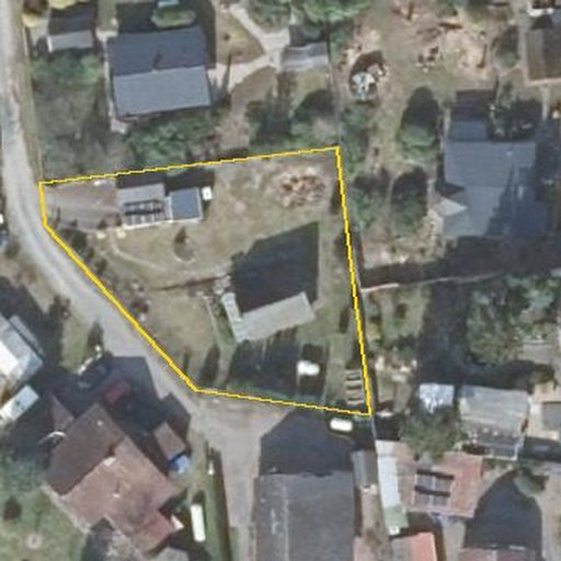 Luftbild Weidensteg 7, 29308 Winsen (Aller) — Flurstück 033748022001310008__ mit Grundstücksgrenze