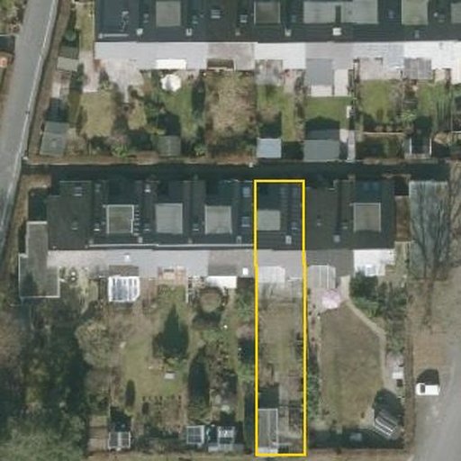 Luftbild Gothaer Straße 10, 30179 Hannover — Flurstück 03384604200564______ mit Grundstücksgrenze