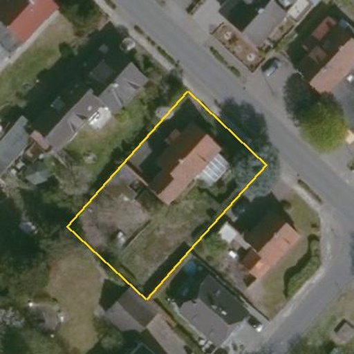 Luftbild Herrenfeldstraße 50, 31228 Peine — Flurstück 17/27 mit Grundstücksgrenze