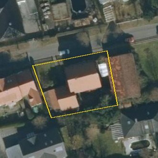 Luftbild Rudolf-Wahrendorff-Straße 39, 31319 Sehnde, Flurstück 270/3 mit Grundstücksgrenze