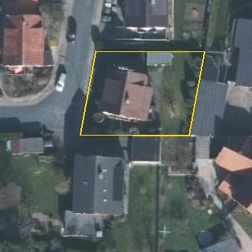 Luftbild Finkenstraße 15, 31655 Stadthagen — Flurstück 034625017000220031__ mit Grundstücksgrenze