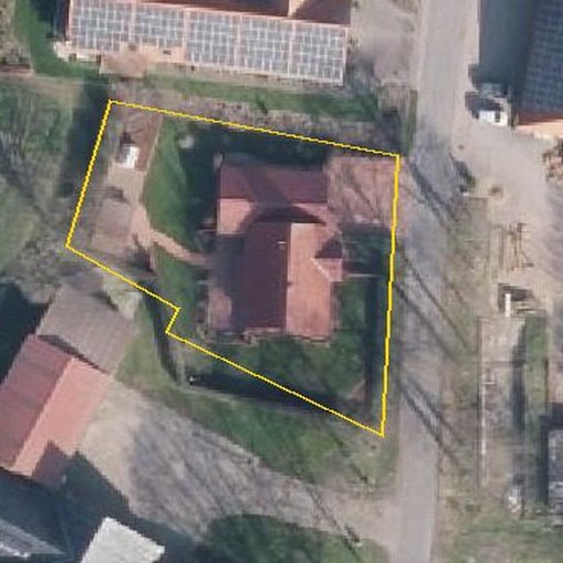 Luftbild Horstbohlen 65, 32479 Hille — Flurstück 05274802200118______ mit Grundstücksgrenze