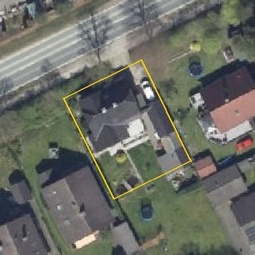Luftbild Waldstraße 97, 32832 Augustdorf — Flurstück 1814 mit Grundstücksgrenze