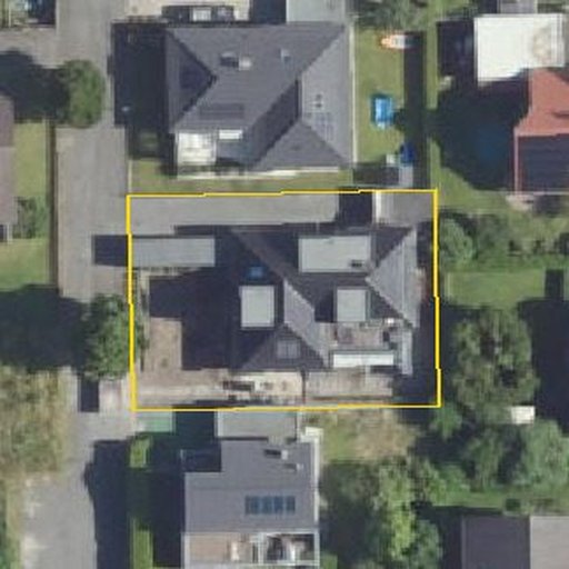 Luftbild Hermann-Hesse-Straße 3, 33106 Paderborn — Flurstück 05292400400350______ mit Grundstücksgrenze
