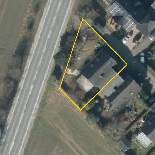 Luftbild Kiebitzweg 7, 33428 Harsewinkel — Flurstück 05251805500355______ mit Grundstücksgrenze