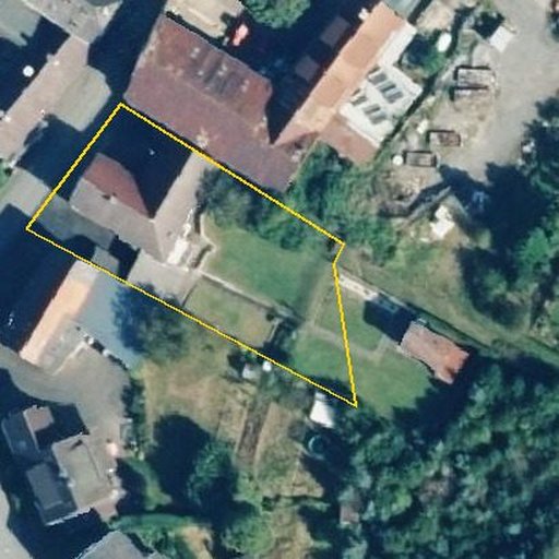 Luftbild Biegenstraße 8, 35088 Battenberg (Eder) — Flurstück 06169200100247______ mit Grundstücksgrenze