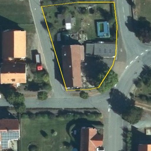 Luftbild Sachsenberger Straße 14a, 35104 Goddelsheim, Flurstück 590/11 mit Grundstücksgrenze