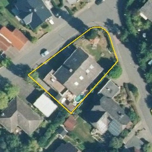 Luftbild Langer Morgen 27, 35582 Wetzlar — Flurstück 06122801600419______ mit Grundstücksgrenze