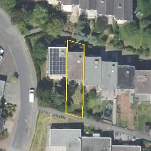 Luftbild Buchenweg 6, 36251 Bad Hersfeld — Flurstück 062314051001310144__ mit Grundstücksgrenze