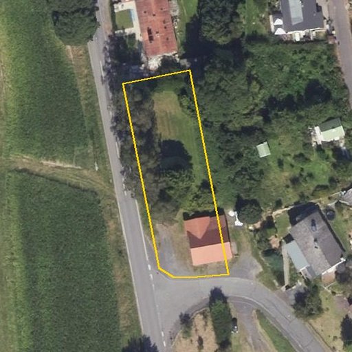 Luftbild Homberger Straße 26, 36286 Neuenstein — Flurstück 6 mit Grundstücksgrenze