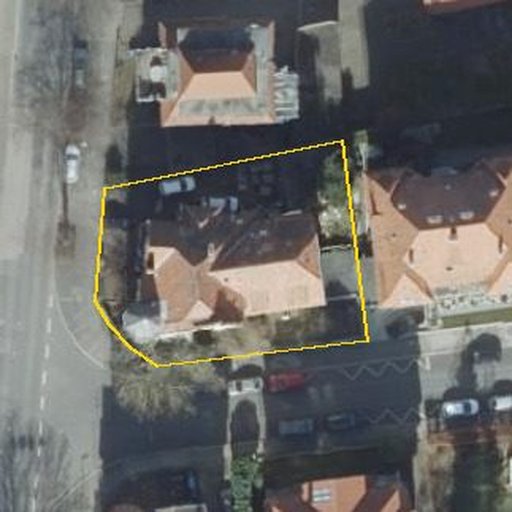 Luftbild Lotzestraße 29, 37083 Göttingen — Flurstück 210/12 mit Grundstücksgrenze