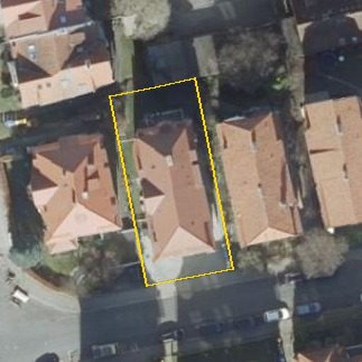 Luftbild Schillerstraße 21, 37083 Göttingen — Flurstück 1054/142 mit Grundstücksgrenze