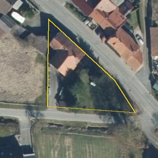 Luftbild Bartshäuser Straße 7, 37574 Einbeck — Flurstück 036032001000030001__ mit Grundstücksgrenze
