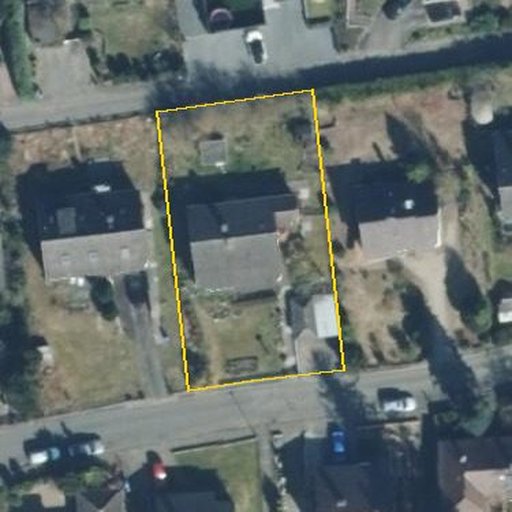 Luftbild Oehlmannstraße 14, 37574 Einbeck — Flurstück 19/58 mit Grundstücksgrenze