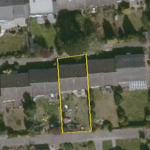 Luftbild Haferkamp 29, 38112 Braunschweig — Flurstück 035312003001240646__ mit Grundstücksgrenze