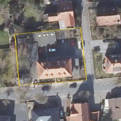 Luftbild Sandstraße 6, 38518 Gifhorn, Flurstück 218/1 mit Grundstücksgrenze