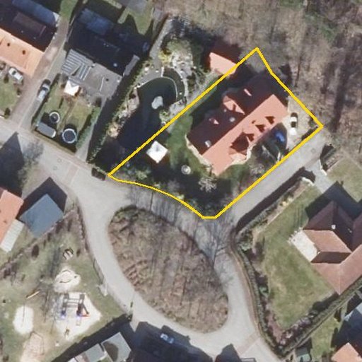 Luftbild Zum Park 1, 38524 Sassenburg, Flurstück 10/137 mit Grundstücksgrenze