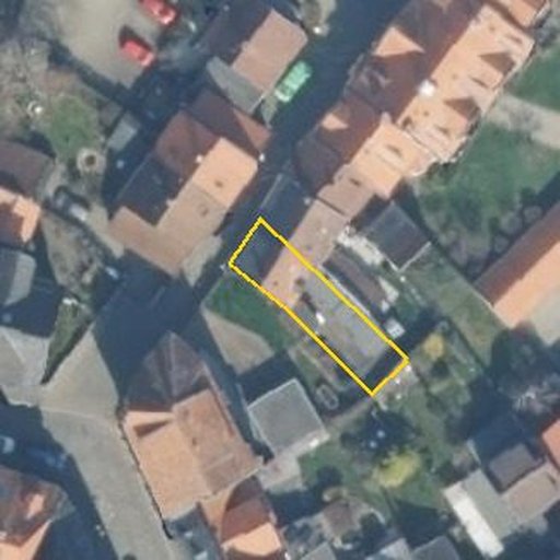 Luftbild Hinter den Brüdern 11, 38640 Goslar — Flurstück 03627102600007______ mit Grundstücksgrenze